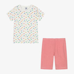 Petit Bateau-Boys Red Cotton Short Pyjamas | Childrensalon Outlet