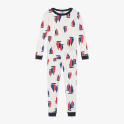 Petit Bateau-بيجاما قطن عضوي لون عاجي للأولاد | Childrensalon Outlet