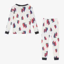 Petit Bateau-بيجاما قطن عضوي لون عاجي للأولاد | Childrensalon Outlet