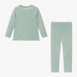 Petit Bateau-Зеленая велюровая пижама для мальчиков | Childrensalon Outlet