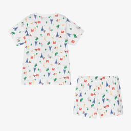 Petit Bateau-بيجاما شورت قطن لون أبيض للأولاد | Childrensalon Outlet