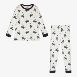 Petit Bateau-Boys White Cotton Pyjamas | Childrensalon Outlet