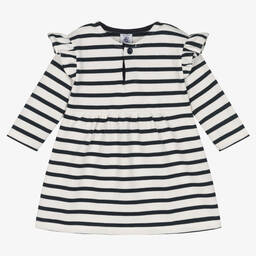 Petit Bateau-Платье из органического хлопка в синюю полоску | Childrensalon Outlet