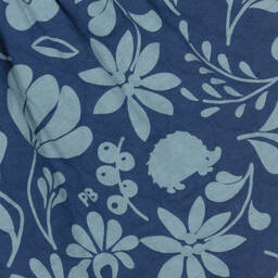 Petit Bateau-Синее хлопковое платье с голубыми цветами для девочек | Childrensalon Outlet