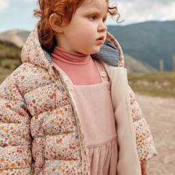Petit Bateau-Girls Blush Corduroy Overalls | Childrensalon Outlet