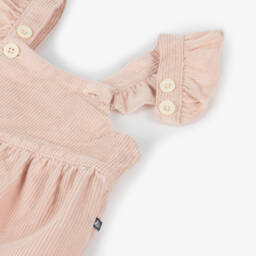 Petit Bateau-Girls Blush Corduroy Overalls | Childrensalon Outlet
