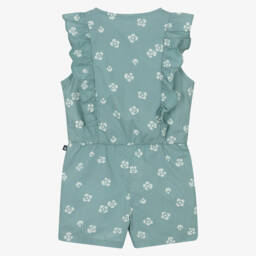 Petit Bateau-Легкий зеленый цветочный ромпер для девочек | Childrensalon Outlet