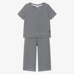 Petit Bateau-Girls Classic Blue Striped Sleepwear | Childrensalon Outlet