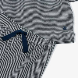 Petit Bateau-Girls Classic Blue Striped Sleepwear | Childrensalon Outlet