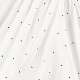 Petit Bateau-Girls Cotton Dress with Blue Spots | Childrensalon Outlet