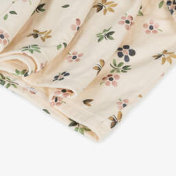 بتي باتو-فستان بطبعة ورود قطن عضوي لون عاجي | Childrensalon Outlet