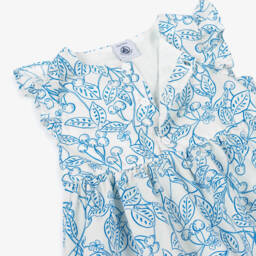 Petit Bateau-Голубое платье с цветочным узором для девочек | Childrensalon Outlet