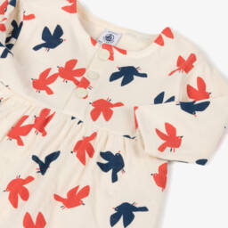 Petit Bateau-Girls Elegant Ivory & Blue Ensemble | Childrensalon Outlet