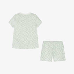 Petit Bateau-Girls Emerald Blossom Sleep Set | Childrensalon Outlet