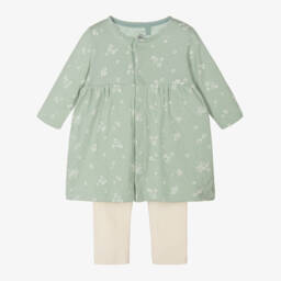 Petit Bateau-Girls Floral Cotton Dress Ensemble | Childrensalon Outlet