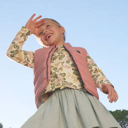 Petit Bateau-Girls Green Cotton Muslin Skirt | Childrensalon Outlet