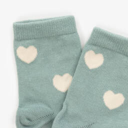 بتي باتو-جوارب قطن لون عاجي وأخضر للبنات (3 قطع) | Childrensalon Outlet