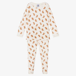 Petit Bateau-Кремово-коричневая пижама для девочек | Childrensalon Outlet