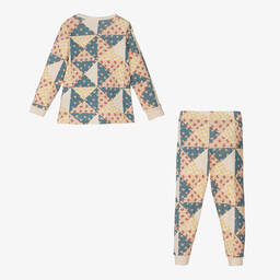 Petit Bateau-Girls Ivory Floral Cotton Pyjamas | Childrensalon Outlet