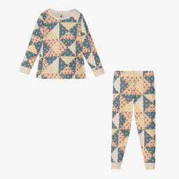 Petit Bateau-Girls Ivory Floral Cotton Pyjamas | Childrensalon Outlet