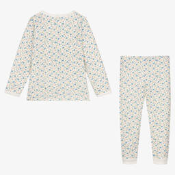 Petit Bateau-Кремовая пижама из органического хлопка в цветочек | Childrensalon Outlet