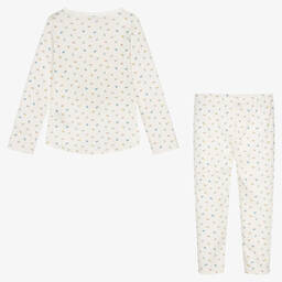 Petit Bateau-Кремовая пижама из органического хлопка в цветочек | Childrensalon Outlet