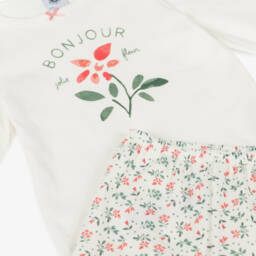 Petit Bateau-Кремовый цветочный комплект для сна для девочек | Childrensalon Outlet