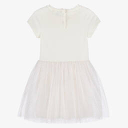 Petit Bateau-Girls Ivory & Gold Sparkle Tulle Gown | Childrensalon Outlet