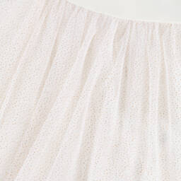 Petit Bateau-Girls Ivory & Gold Sparkle Tulle Gown | Childrensalon Outlet