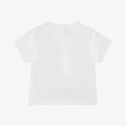 Petit Bateau-تيشيرت عاجي للبنات بتصميم قلب | Childrensalon Outlet