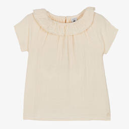 Petit Bateau-Кремовая блузка из органического хлопка | Childrensalon Outlet