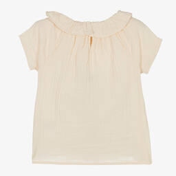 Petit Bateau-Кремовая блузка из органического хлопка | Childrensalon Outlet