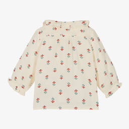 Petit Bateau-Кремовая блузка из органического хлопка | Childrensalon Outlet