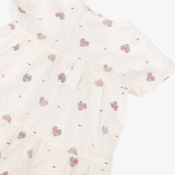 Petit Bateau-طقم قلوب بوبلين عاجي للبنات | Childrensalon Outlet