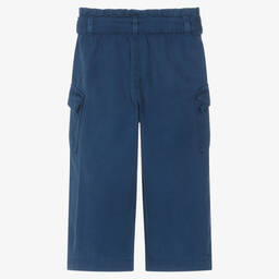 Petit Bateau-Girls Navy Blue Culotte Trousers | Childrensalon Outlet