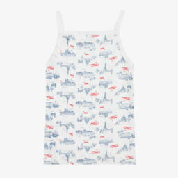 بتي باتو-طقم صدريات بيضاء مستوحاة من باريس للبنات | Childrensalon Outlet