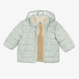 Petit Bateau-Girls Pastel Floral Hooded Puffer Jacket | Childrensalon Outlet