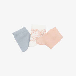 بتي باتو-جوارب أطفال بناتي قطن لون زهري وأزرق (عدد 3) | Childrensalon Outlet