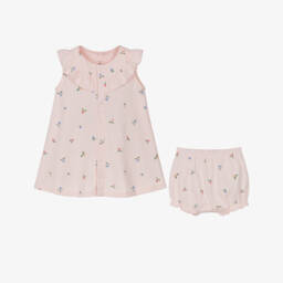 Petit Bateau-Платье из розового хлопка с фруктами для девочек | Childrensalon Outlet