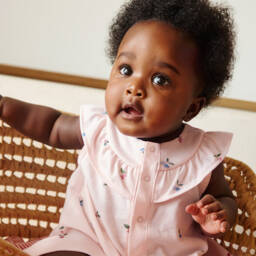 Petit Bateau-Платье из розового хлопка с фруктами для девочек | Childrensalon Outlet