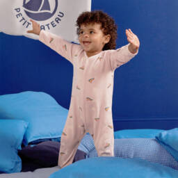 بتي باتو-أفرول قطن طبعة نجوم وقلوب لون زهري للبنات | Childrensalon Outlet