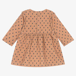 Petit Bateau-Girls Pink Floral Needlecord Dress  | Childrensalon Outlet