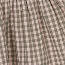Petit Bateau-Girls Pink Gingham Check Cotton Dress | Childrensalon Outlet