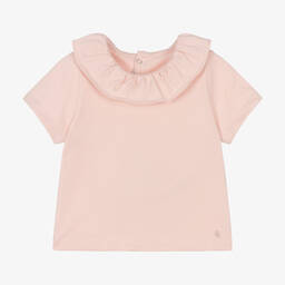 Petit Bateau-Girls Pink Organic Cotton T-Shirt | Childrensalon Outlet