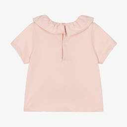 Petit Bateau-Girls Pink Organic Cotton T-Shirt | Childrensalon Outlet