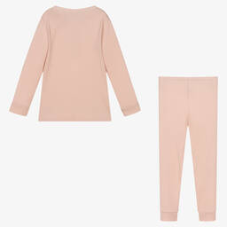 Petit Bateau-Розовая хлопковая пижама в рубчик | Childrensalon Outlet