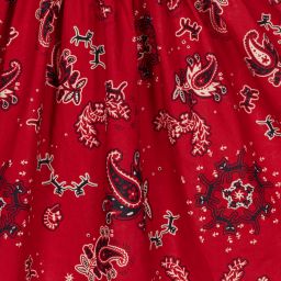 Petit Bateau-Красное хлопковое платье для девочек | Childrensalon Outlet