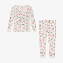 Petit Bateau-ملابس نوم قطنية زهرية للبنات | Childrensalon Outlet