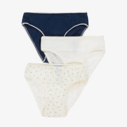 Petit Bateau-Girls Soft Cotton Underwear Trio | Childrensalon Outlet