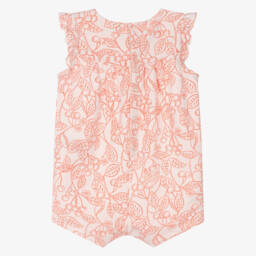 Petit Bateau-Мягкий розовый ромпер с вишнями для девочек | Childrensalon Outlet